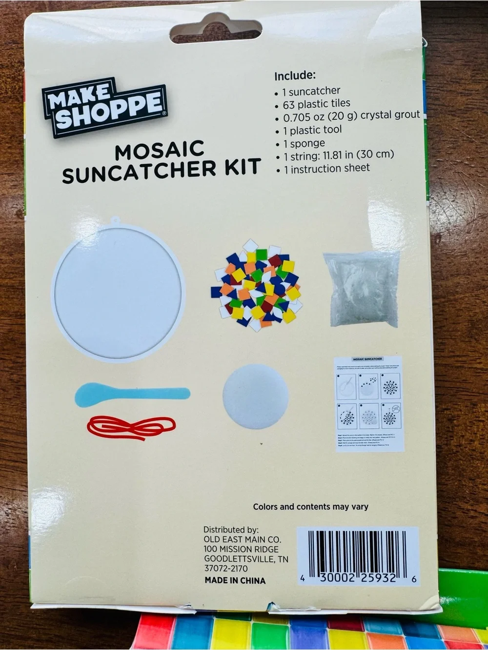 Set of 5 Mosaic Craft Kits-Multicolor Frame, Sun-catchers and Coasters